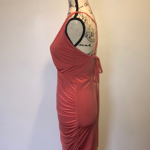 Charlotte Russe Silky Peach Dress - Picture 8 of 11